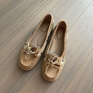 NWOT Sperry Top Sider Tan Boat Shoes 7M